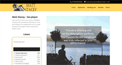 Desktop Screenshot of mattstaceysax.co.uk